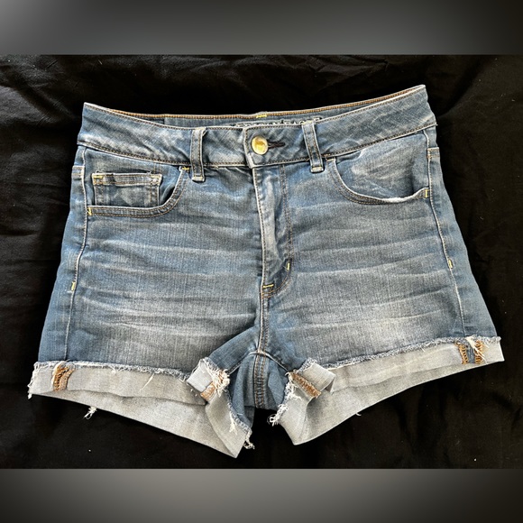 American Eagle High Rise Shortie Jean Shorts - Picture 1 of 3